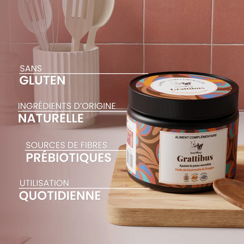 Grattibus : Aliment complémentaire confort cutané