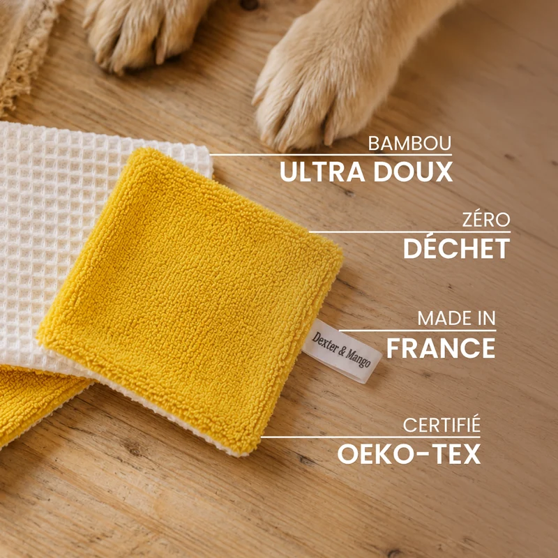 Lingettes lavables ocre