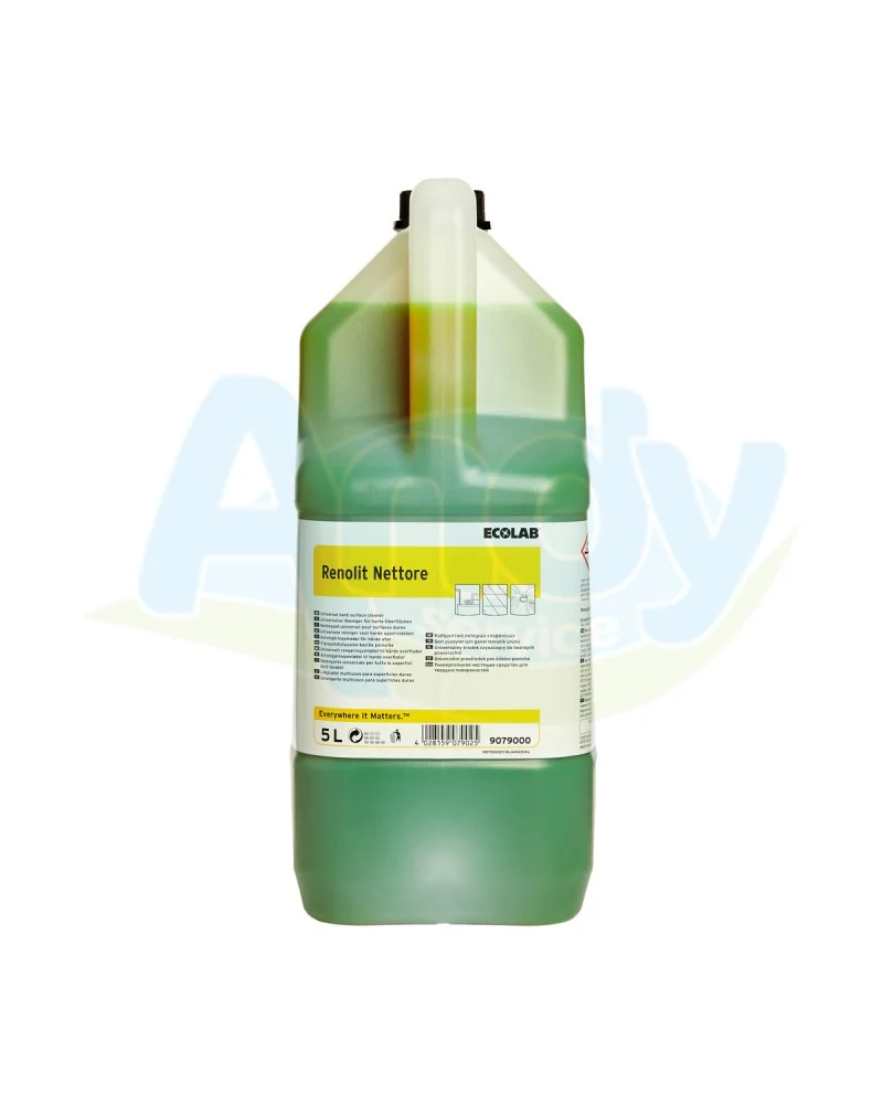Sgrassante profumato a base ammoniacale per tutte le superfici Ecolab Renolit Nettore 2x5 litri DISPONIBILE IN 7 GIORNI LAVORATIVI