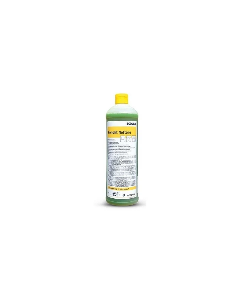 Sgrassante profumato a base ammoniacale per tutte le superfici Ecolab Renolit Nettore 1 litro DISPONIBILE IN 7 GIORNI LAVORATIVI