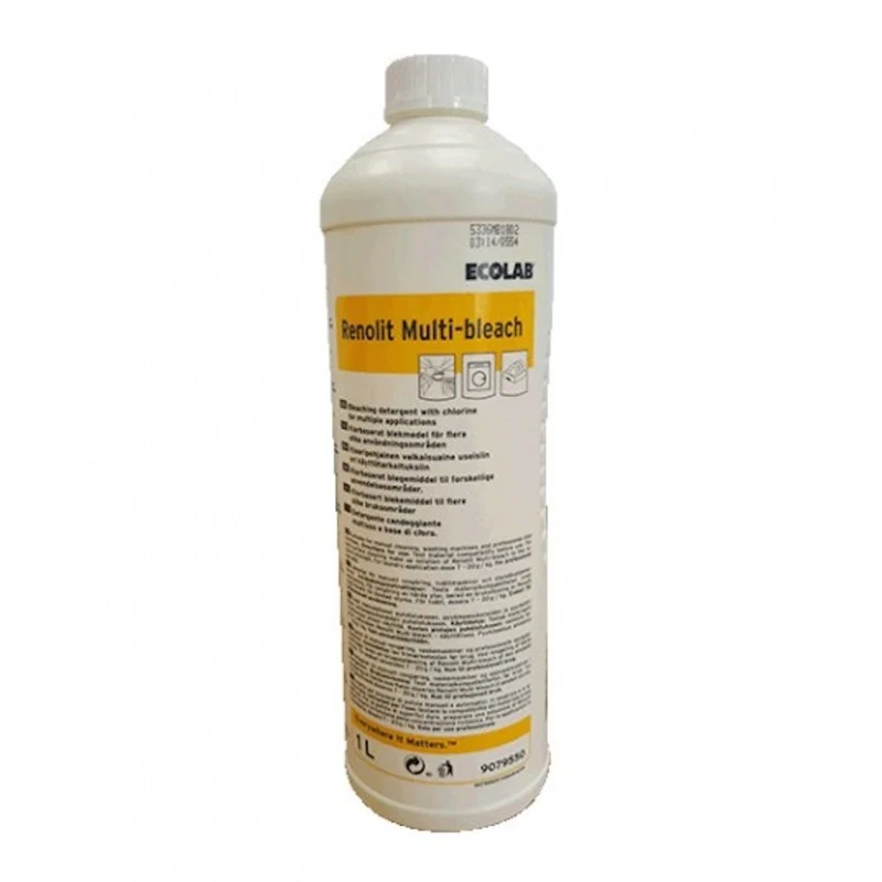 Detergente multiuso candeggiante a base di cloro Ecolab Renolit Multi-Bleach 12x1 litro DISPONIBILE IN 7 GIORNI LAVORATIVI