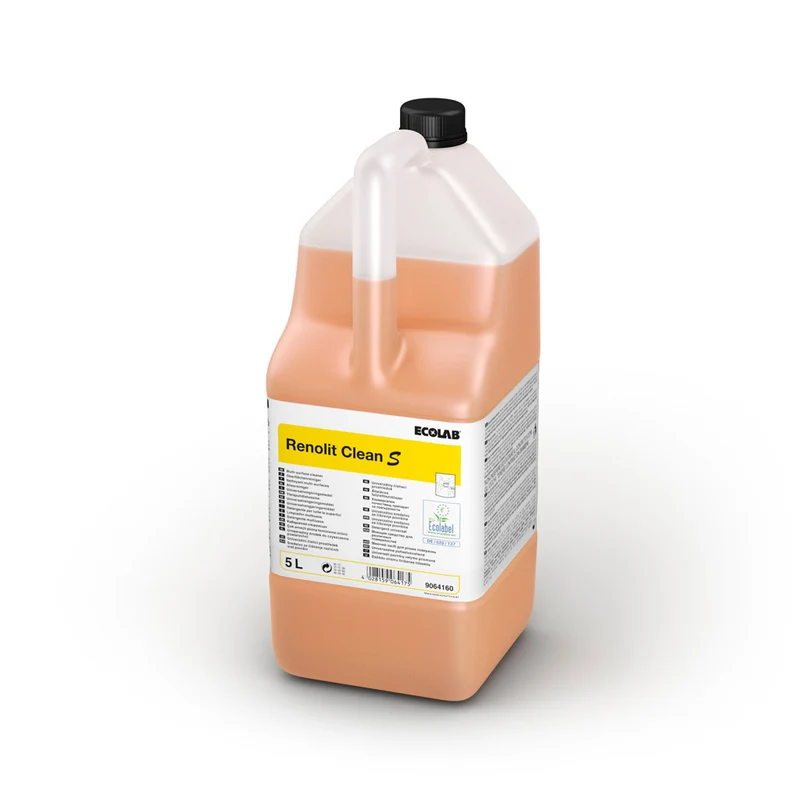 Sgrassante concentrato Ecolabel per cucina Ecolab Renolit Clean S 2x5 litri DISPONIBILE IN 7 GIORNI LAVORATIVI