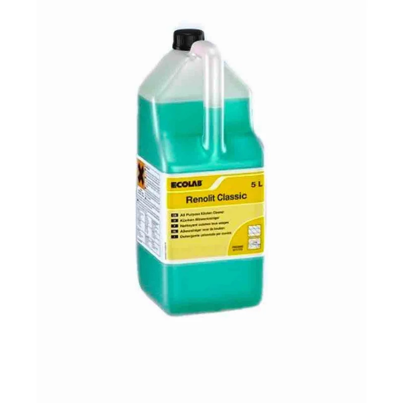 Sgrassante alcalino concentrato profumato per cucina Ecolab Renolit Classic 2x5 litri DISPONIBILE IN 7 GIORNI LAVORATIVI