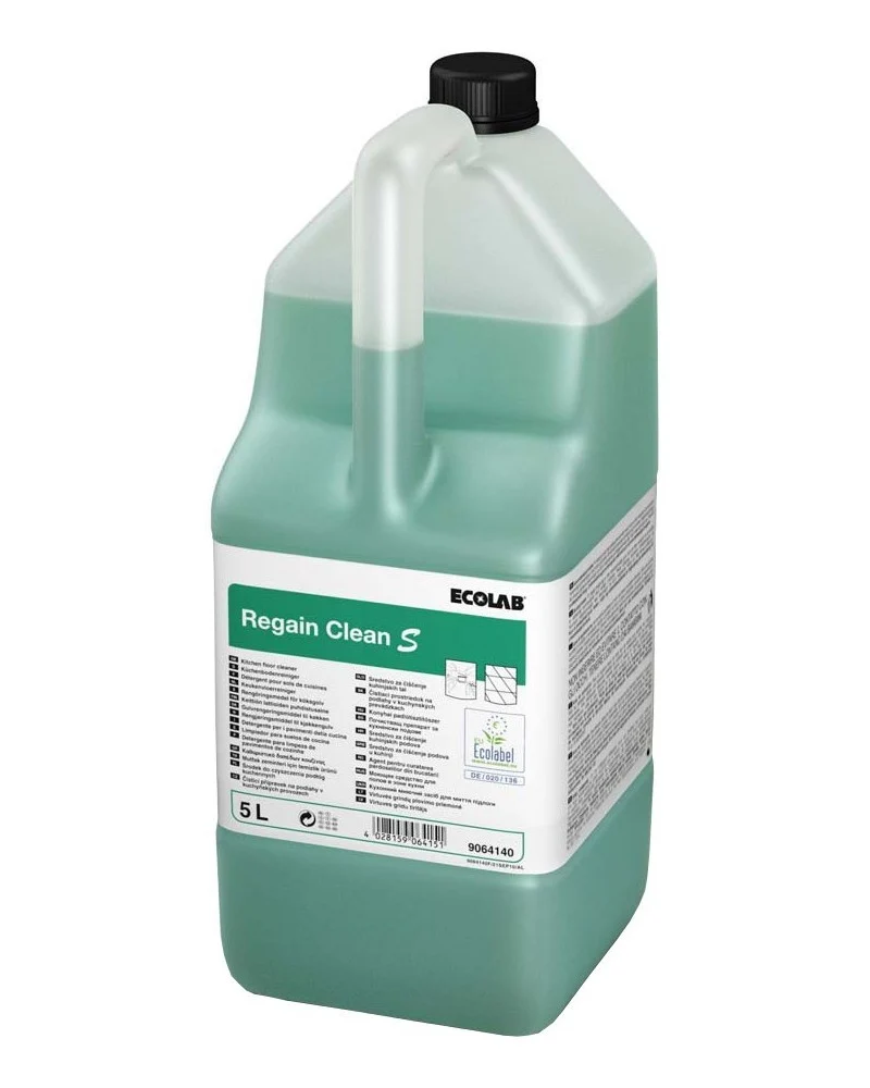 Detergente neutro Ecolabel per pavimenti della cucina Ecolab Regain Clean S 5 litri DISPONIBILE IN 7 GIORNI LAVORATIVI