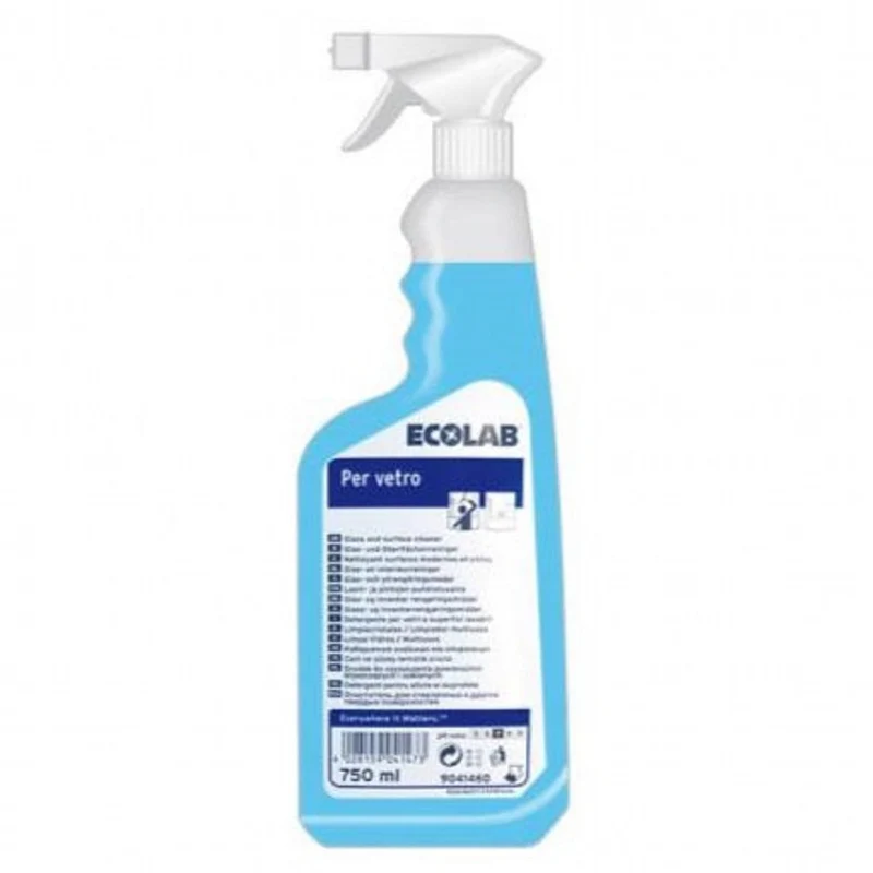 Detergente per vetri e superfici lavabili Ecolab Per Vetro 12x750 ml DISPONIBILE IN 7 GIORNI LAVORATIVI