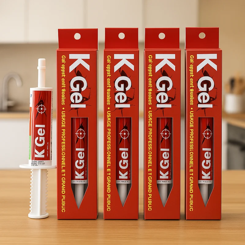 Lot de 4 gels anti cafards - Efficace et rapide - Seringue professionnelle