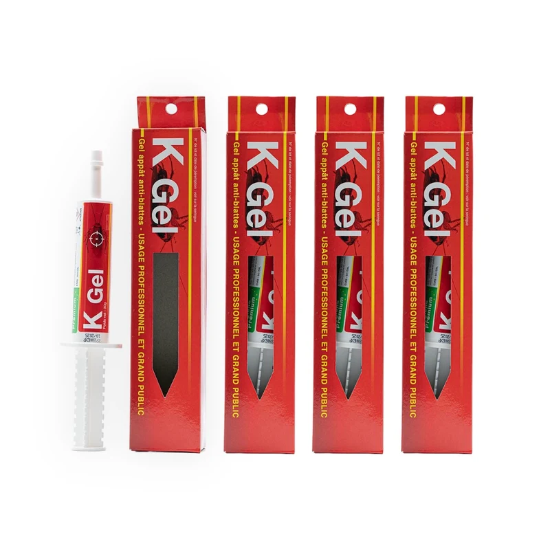Lot de 4 gels anti cafards - Efficace et rapide - Seringue professionnelle