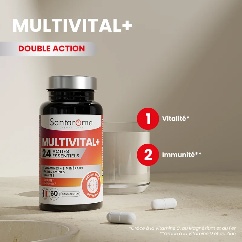 Multivital + 24 actifs essentiels - 60 gélules