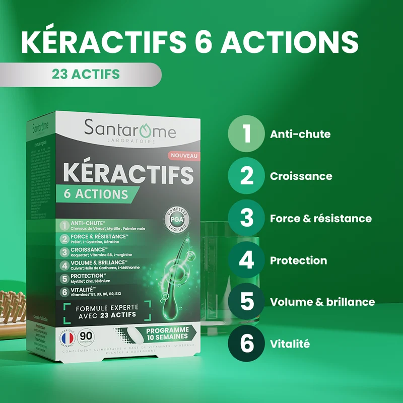 Kéractifs 6 actions - 90 comprimés