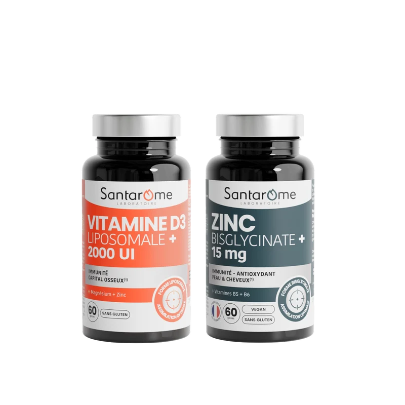Pack Vitamine D3 et Zinc