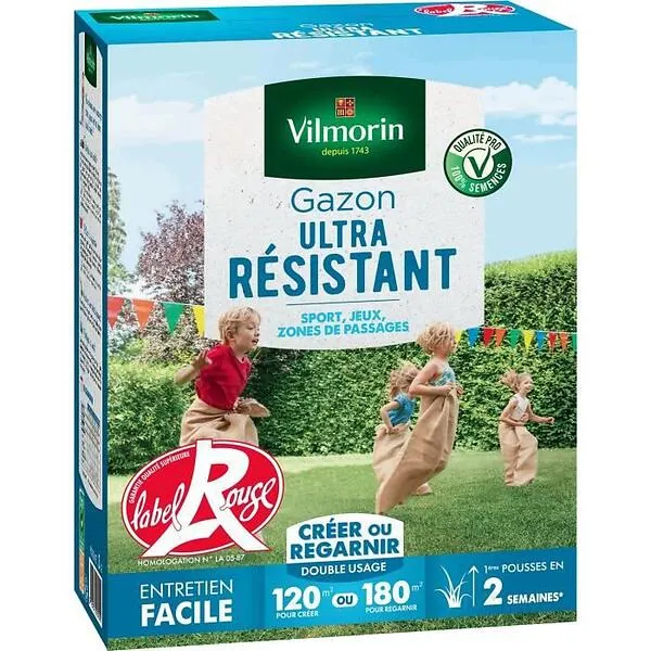 Vilmorin Graines de Gazon Ultra Résistant 3kg 120-180m²