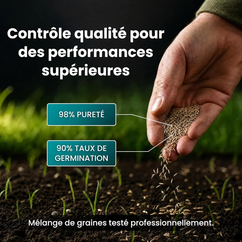 LERAVA Turbo Gazon à Semer 30m²