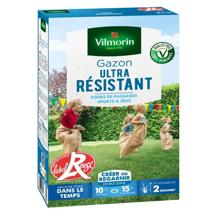 Vilmorin Graines de gazon Ultra Résistant 250g 10-15m²