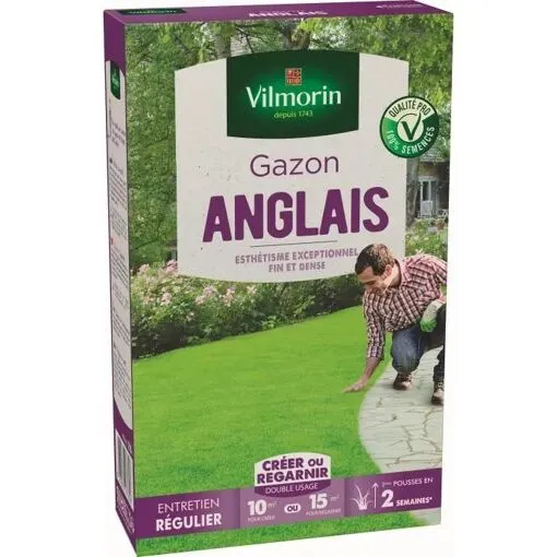 Vilmorin Graines de gazon Anglais 250g 10-15m²