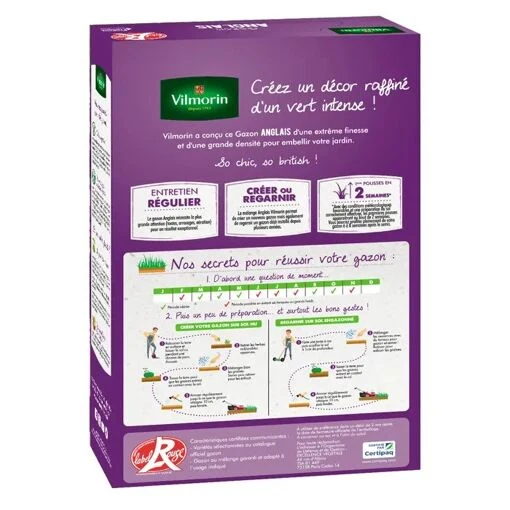 Vilmorin Graines de gazon Anglais 250g 10-15m²