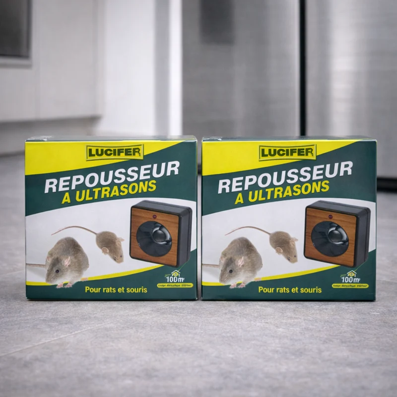 Lot de 2 Ultrasons Repousseurs : Solution Efficace pour Éloigner les Nuisibles