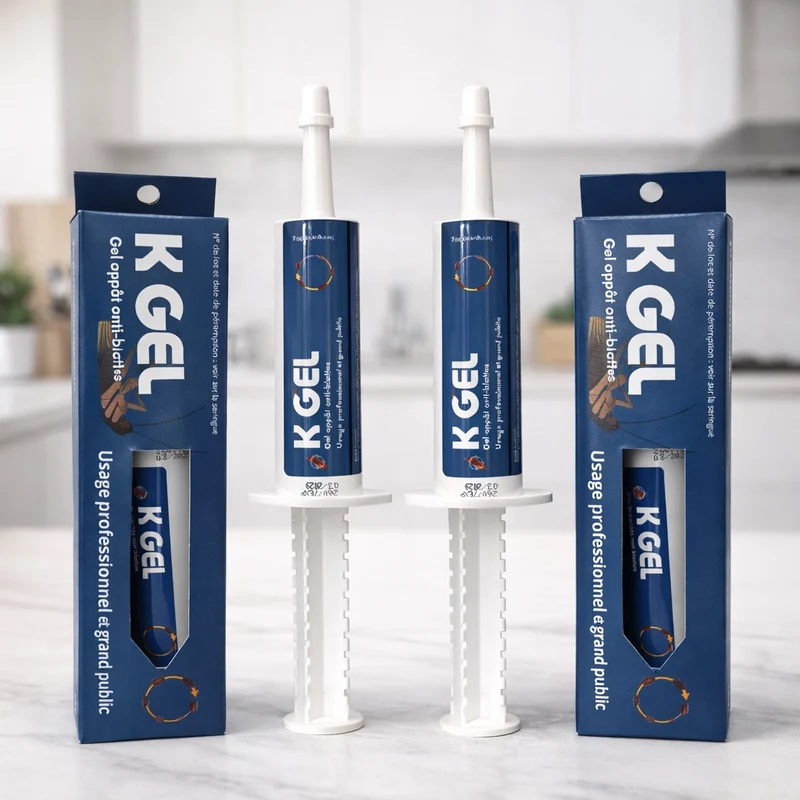 Lot de 2 K Gels - Anti-Cafards et Blattes Puissant, Effet Rapide en Quelques Heures