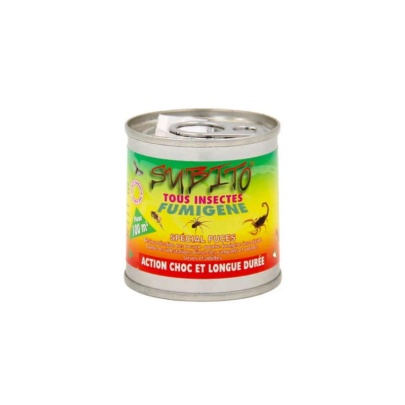 Lot de 2 Fumigènes à mèche Subito Insectes Volants et Rampants - Traitement Efficace contre tout type d’insectes nuisibles
