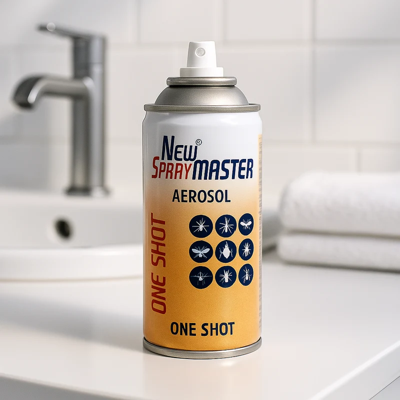 Lot de 4 Aérosols One-Shot Anti-Insectes Volants et Rampants - Rapide et Efficace