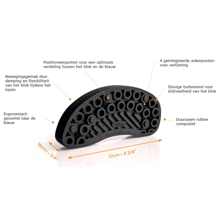 Bovibond Rubber Klauwblok S (12cm x 1,8cm)
