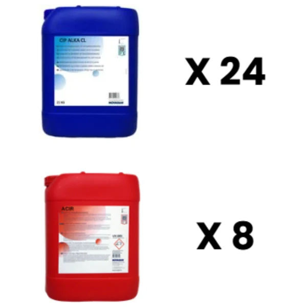 Reinigingspakket 2 - Novadan XL - geschikt voor melkmachine/-tank, GEA/Delaval melkrobot