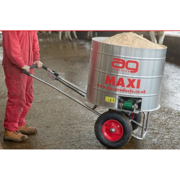 AG Maxi - elektrische zaagsel/vlaslemenstrooier - 215 liter