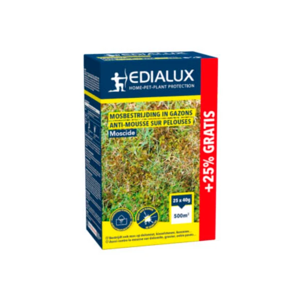 Moscide mosbestrijding in gazons - 25x40 gr