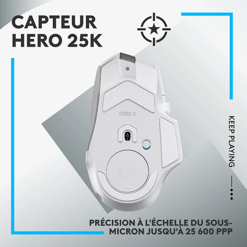 Logitech G G502X Lightspeed Blanc