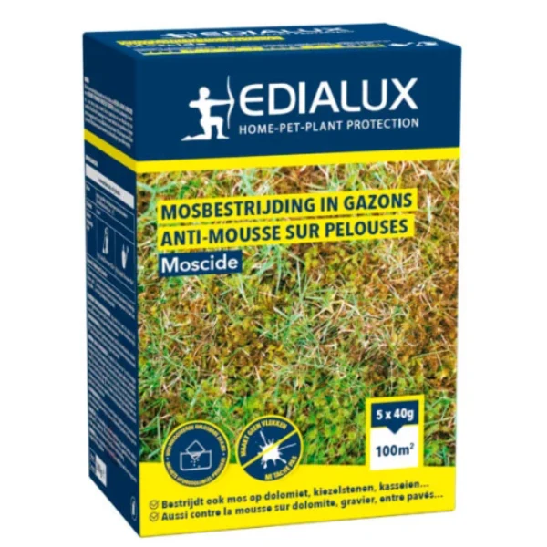Edialux Moscide - mosbestrijding in gazons - 5x40gr