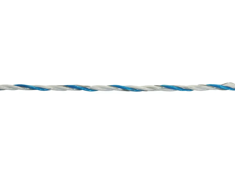 Afrasteringskoord Topline Plus wit/blauw - 200 m