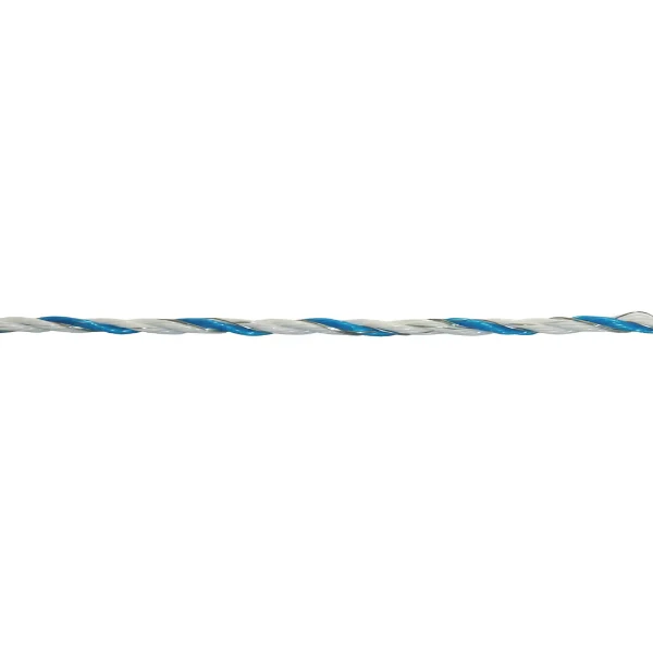 Afrasteringskoord Topline Plus wit/blauw - 400 m