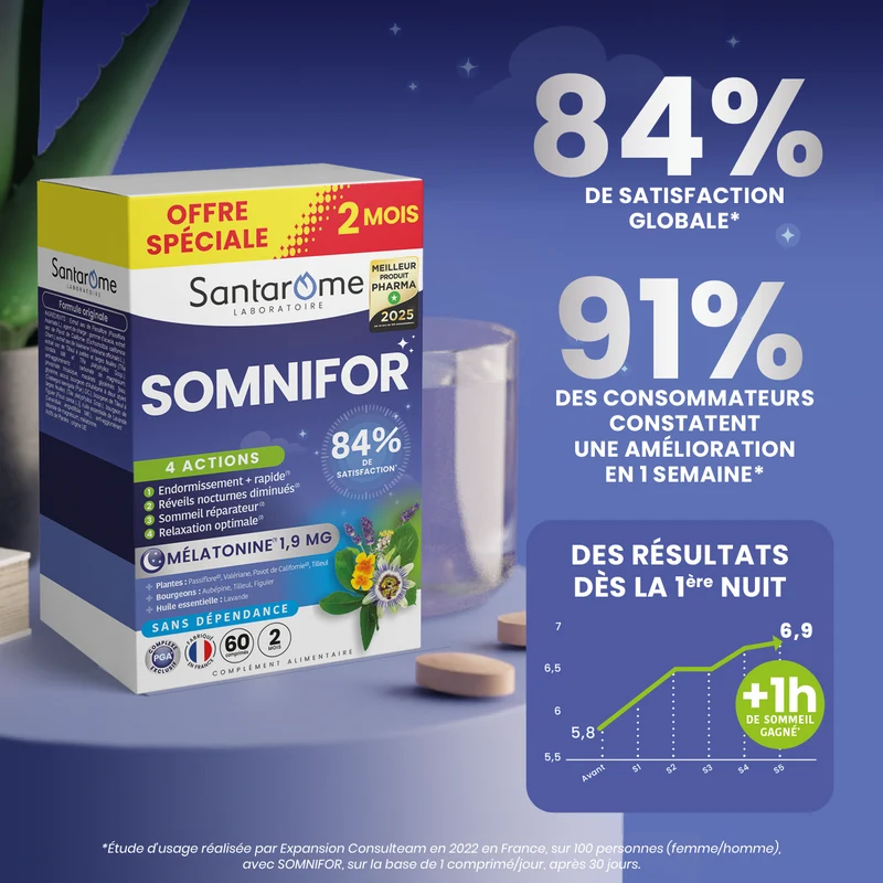 Somnifor 4 Actions - 60 comprimés sommeil