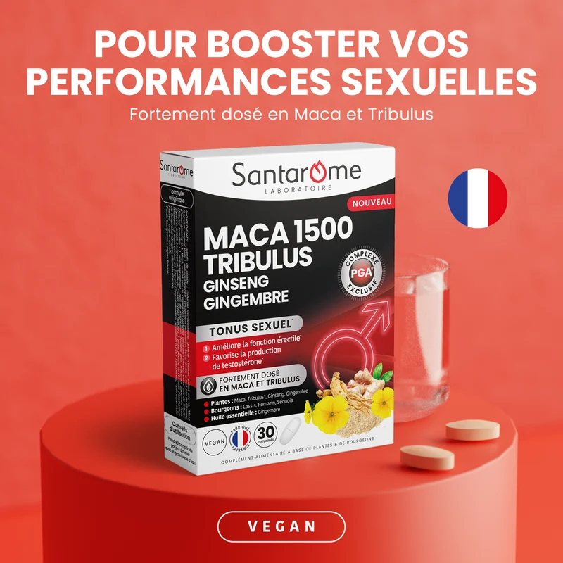 Maca 1500 Tribulus Ginseng Gingembre - 30 comprimés
