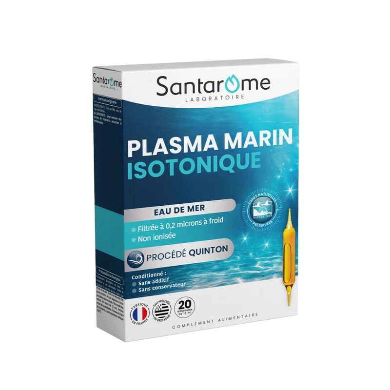 Plasma Marin Isotonique - Eau de Quinton - 20 ampoules