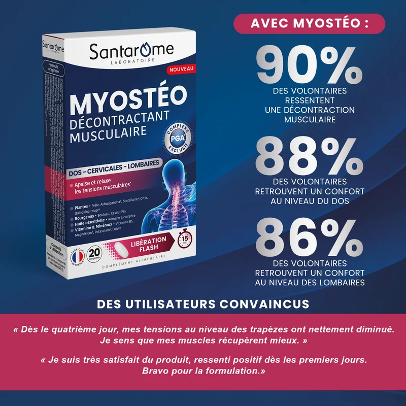 Myostéo Décontractant Musculaire - 20 comprimés