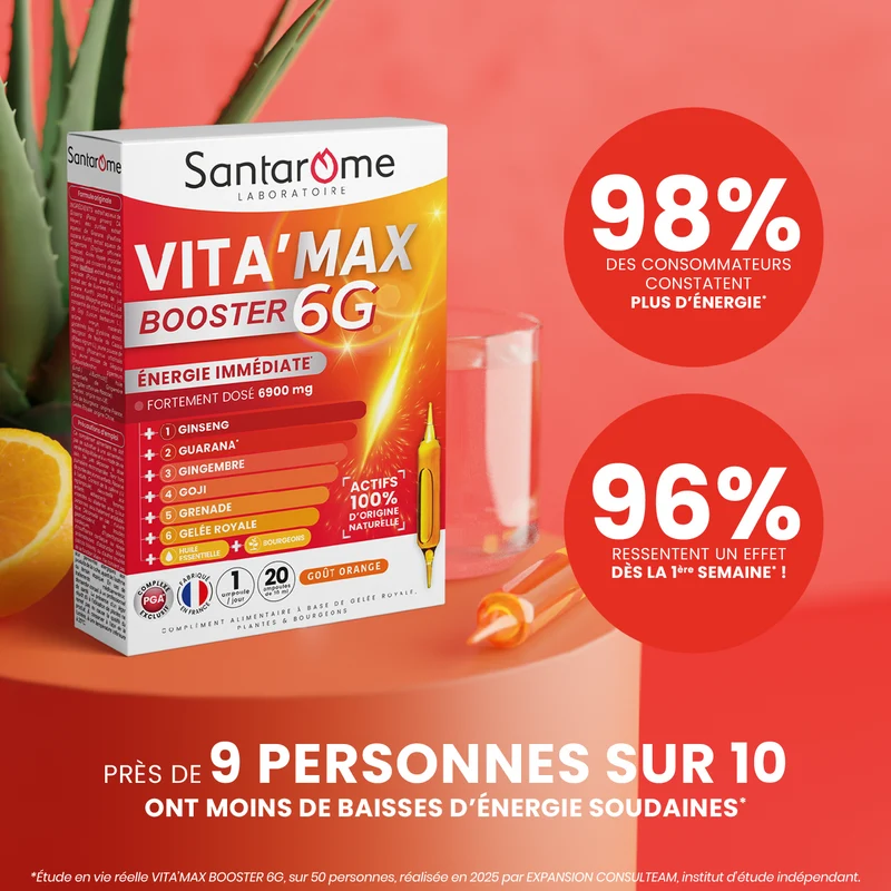 Vita'Max Booster 6G - 20 ampoules