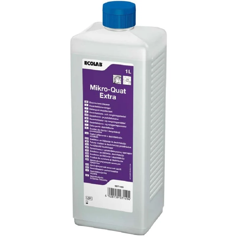 Detergente disinfettante a base di quaternari d'ammonio Ecolab Mikro-Quat Extra 1 litro DISPONIBILE IN 7 GIORNI LAVORATIVI