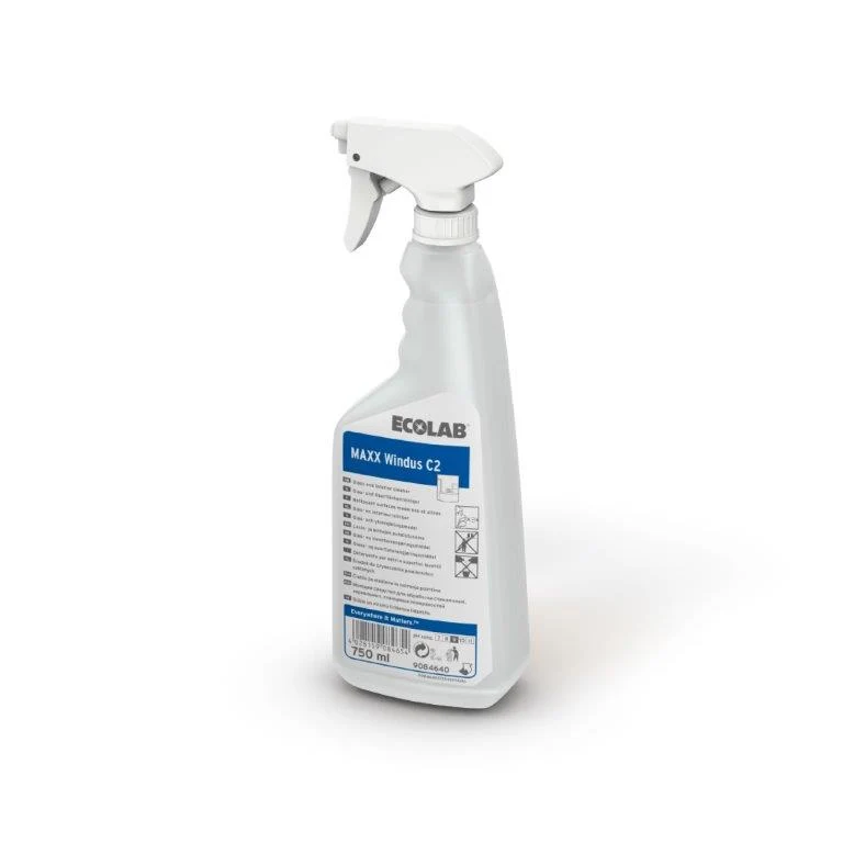 Detergente Ecolabel per vetri e superfici Ecolab MAXX Windus C2 12x750 ml DISPONIBILE IN 7 GIORNI LAVORATIVI