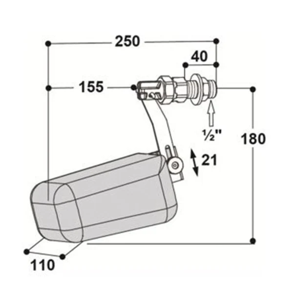 Suevia 131.0800 - Membraanvlotter 1/2" - Easyflow model 800