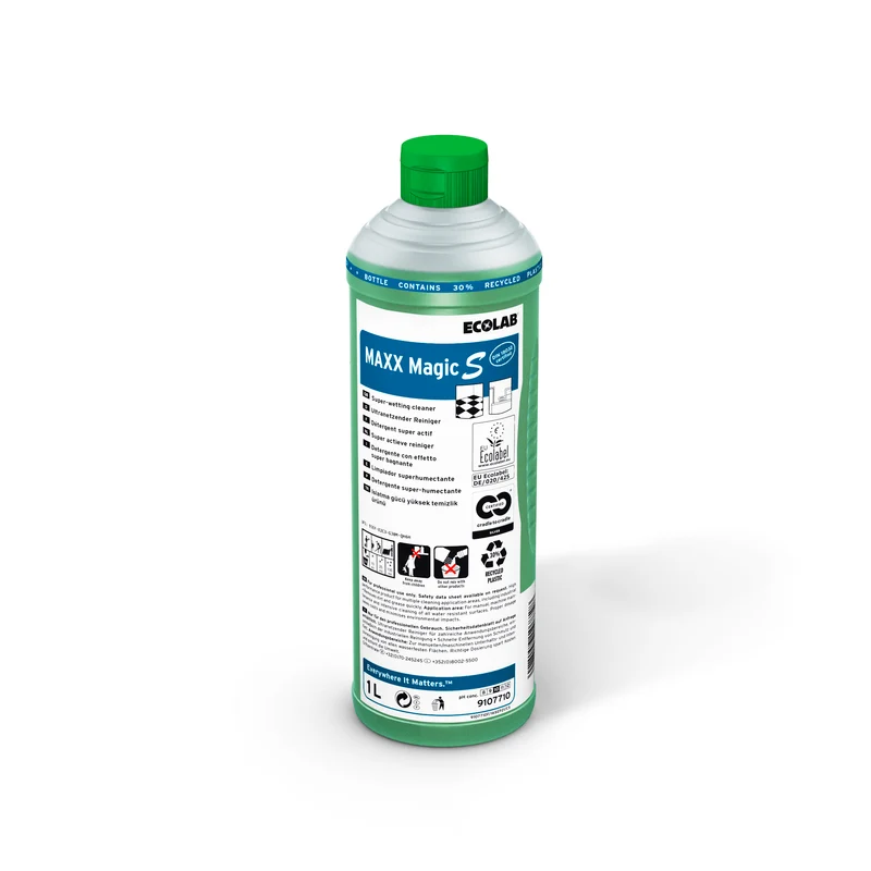 Detergente multiuso Ecolabel per superfici lavabili Ecolab MAXX Magic S 12x1 litro DISPONIBILE IN 7 GIORNI LAVORATIVI