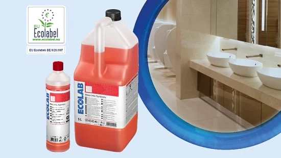 Detergente sinbiotico Ecolabel per sanitari e bagno Ecolab MAXX Into Synbiotic 2x5 litri DISPONIBILE IN 7 GIORNI LAVORATIVI