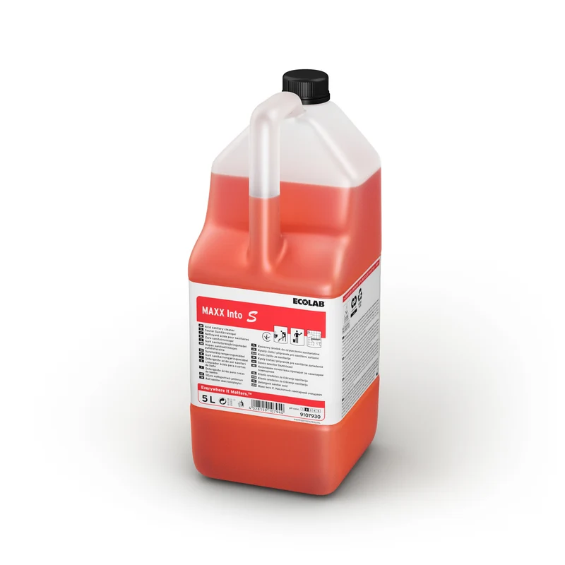 Detergente acido concentrato Ecolabel per sanitari Ecolab MAXX Into S 2x5 litri DISPONIBILE IN 7 GIORNI LAVORATIVI