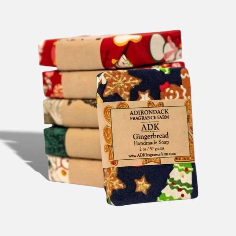 Gingerbread Cloth Wrapped Soap Bar 2oz