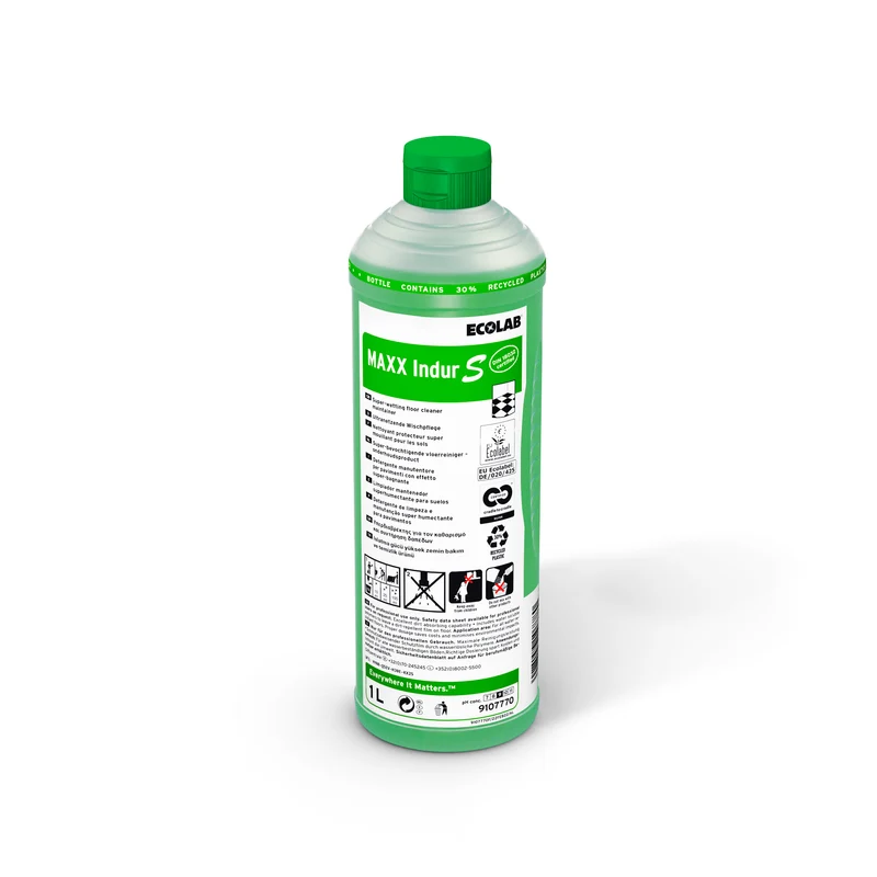 Detergente manutentore Ecolabel per pavimenti Ecolab MAXX Indur S 12x1 litro DISPONIBILE IN 7 GIORNI LAVORATIVI