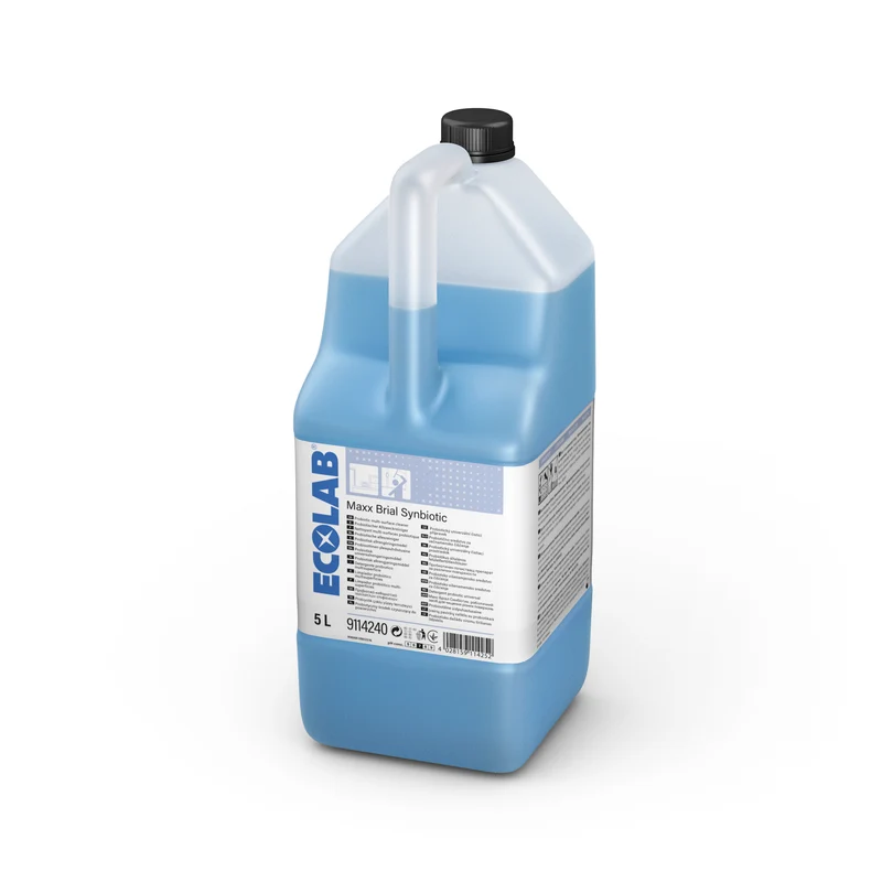 Detergente sinbiotico Ecolabel per superfici e vetri Ecolab MAXX Brial Synbiotic 5 litri DISPONIBILE IN 7 GIORNI LAVORATIVI