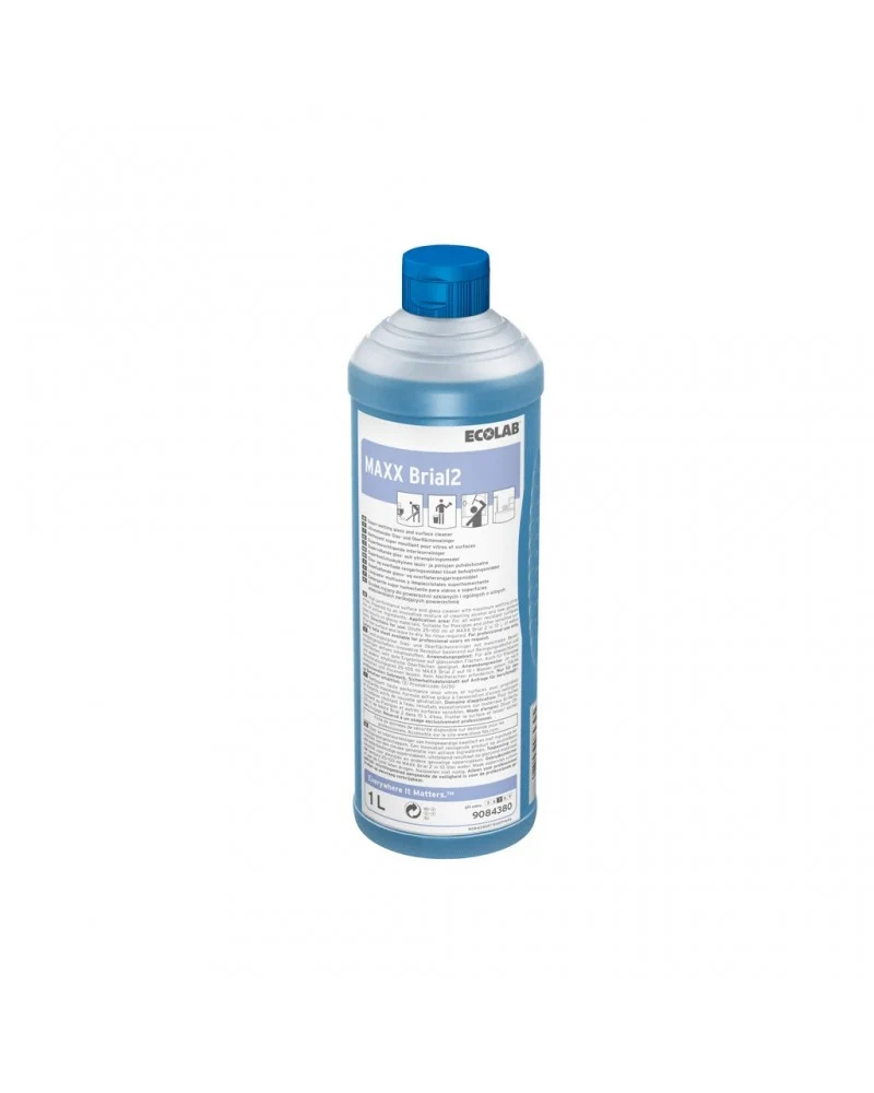 Detergente neutro universale Ecolabel per superfici e vetri Ecolab MAXX Brial S 12x1 litro DISPONIBILE IN 7 GIORNI LAVORATIVI
