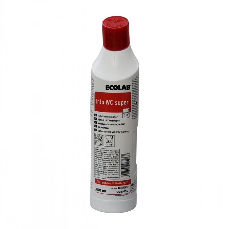 Detergente disincrostante deodorante per WC Ecolab Into WC Super 12x750 ml DISPONIBILE IN 7 GIORNI LAVORATIVI
