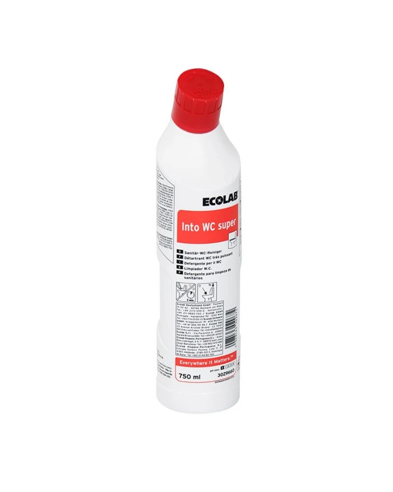 Detergente disincrostante deodorante per WC Ecolab Into WC Super 750 ml DISPONIBILE IN 7 GIORNI LAVORATIVI