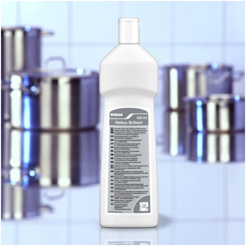 Detergente acido per acciaio e vetroceramica Ecolab Helios Brillant 500 ml DISPONIBILE IN 7 GIORNI LAVORATIVI