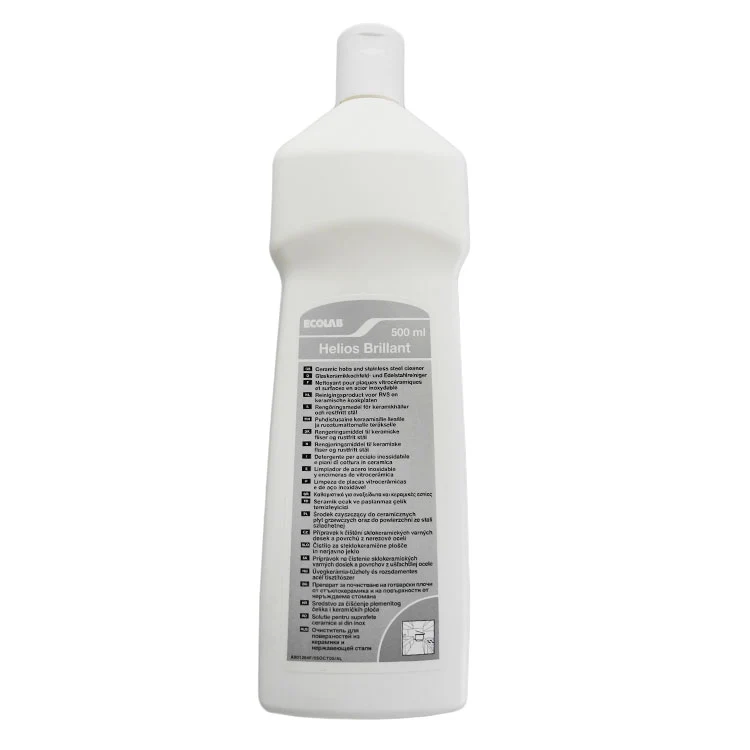 Detergente acido per acciaio e vetroceramica Ecolab Helios Brillant 500 ml DISPONIBILE IN 7 GIORNI LAVORATIVI